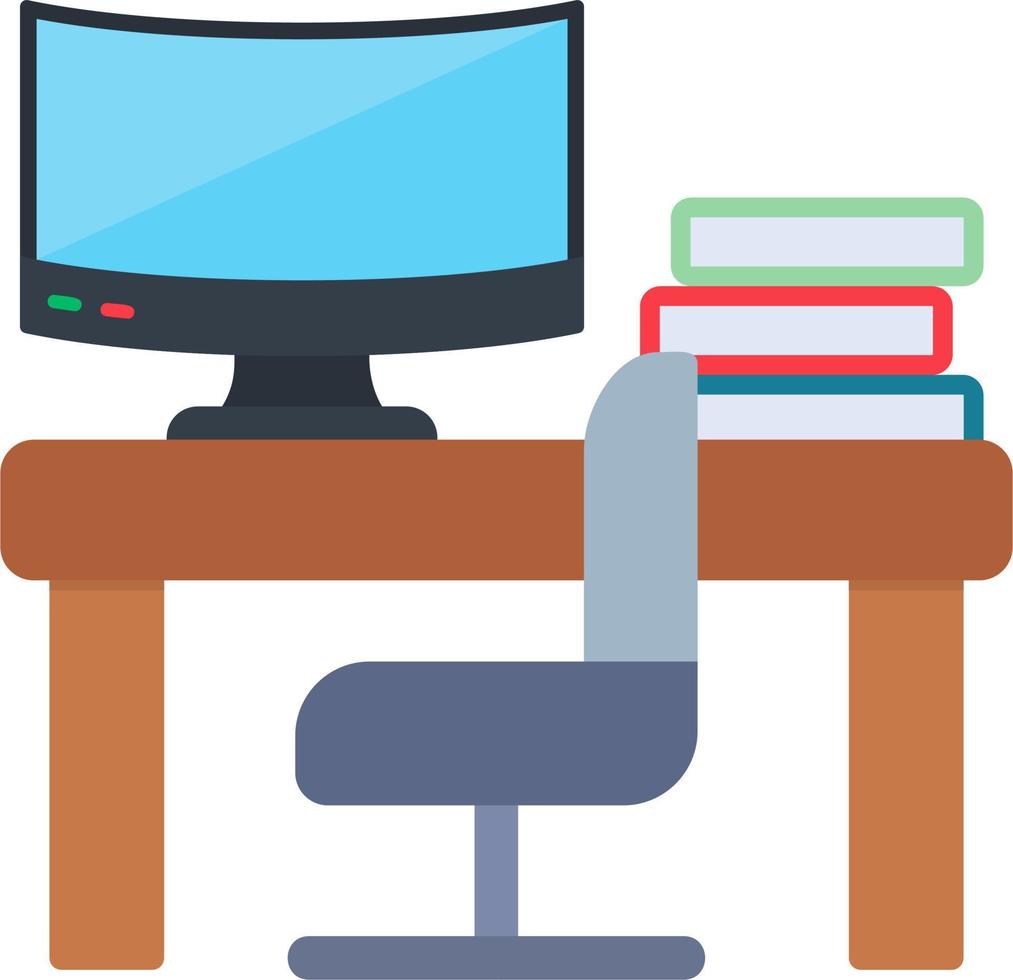 Office Desk Vector Icon