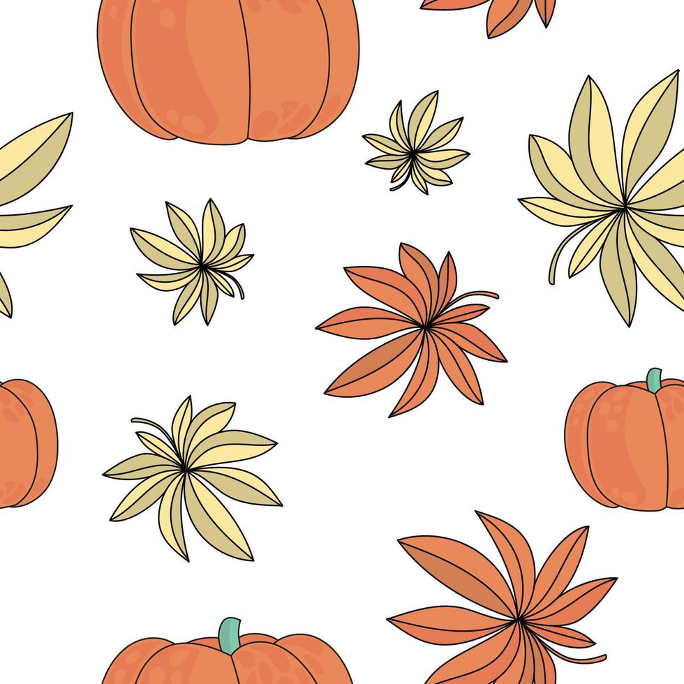 AUTUMN GIFT Season Vector Illustration Seamless Pattern