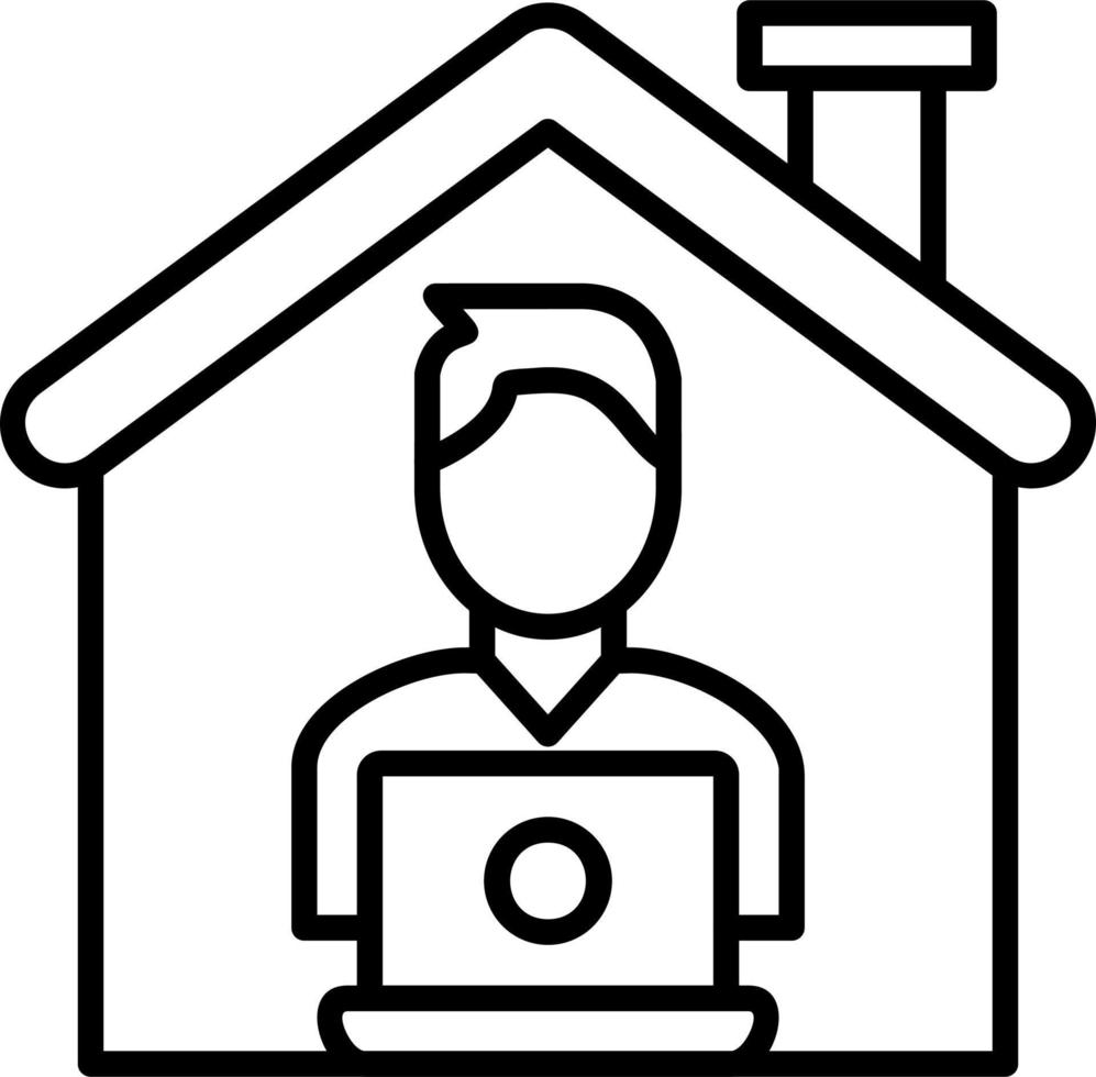 Work From Home Vector Icon