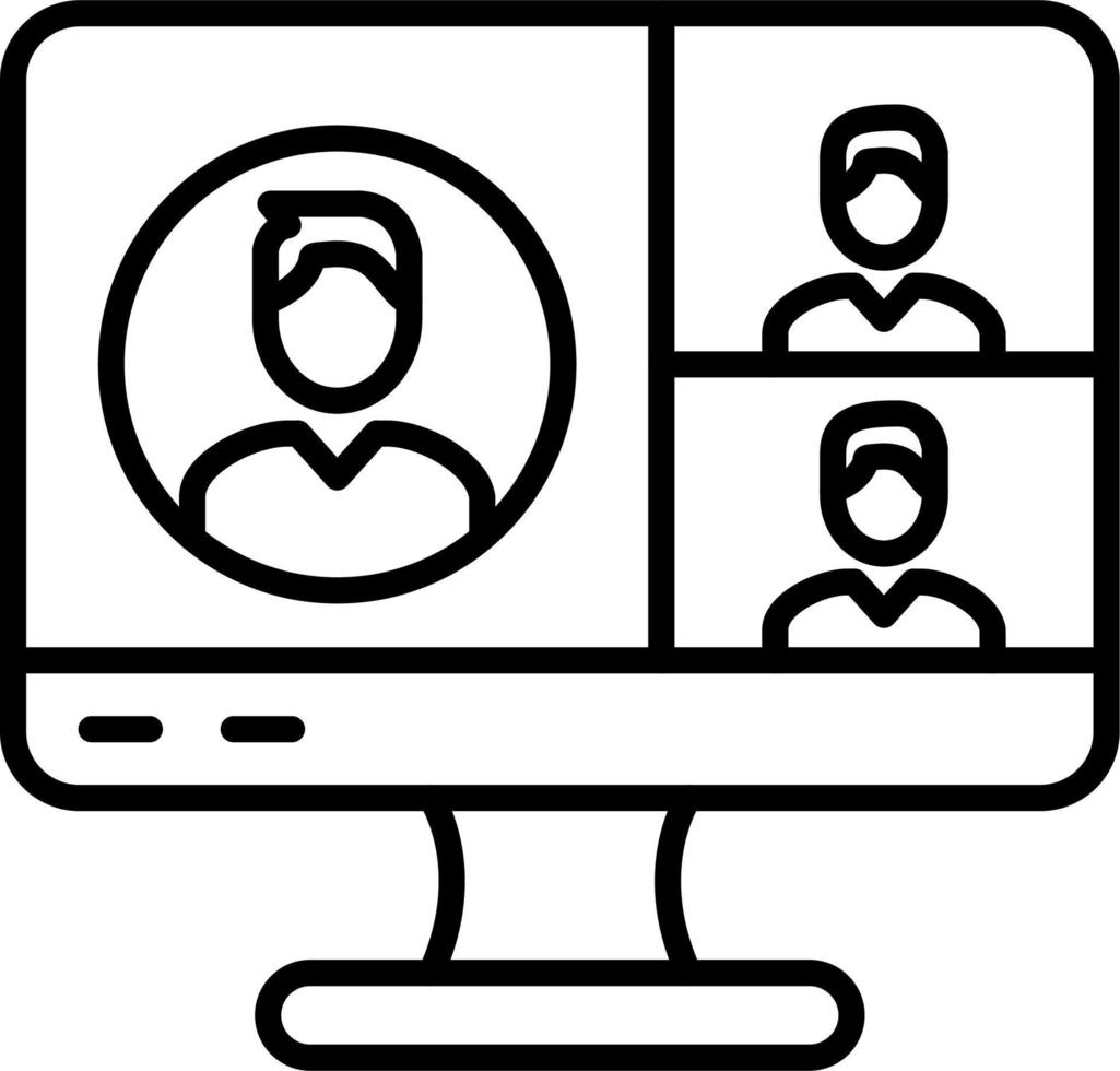 Videoconference Vector Icon