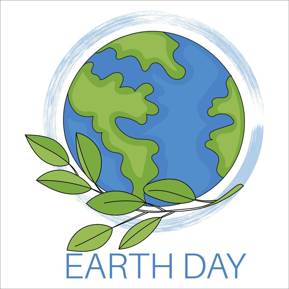 EARTH DAY Planet Ecological Problem Vector Illustration Set