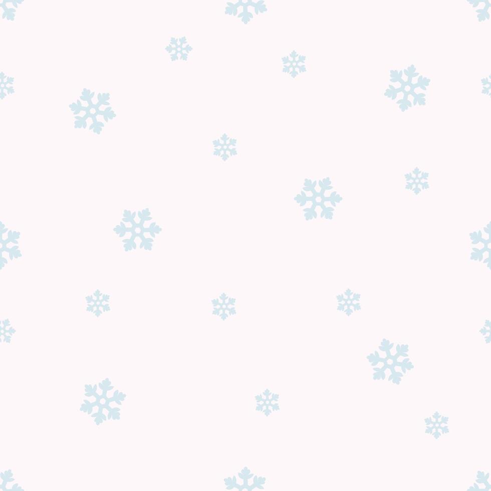 SNOWFLAKES Winter Season Vector Illustration Seamless Pattern