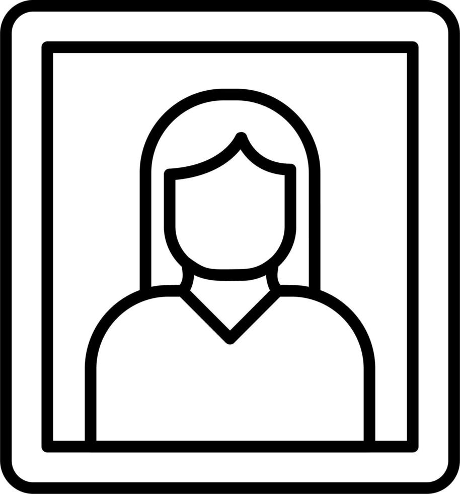 icono de vector de retrato