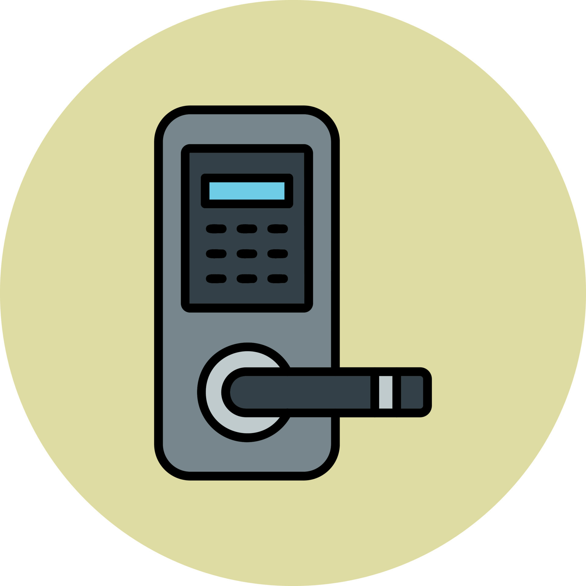 Door Lock Vector Icon 20433360 Vector Art at Vecteezy