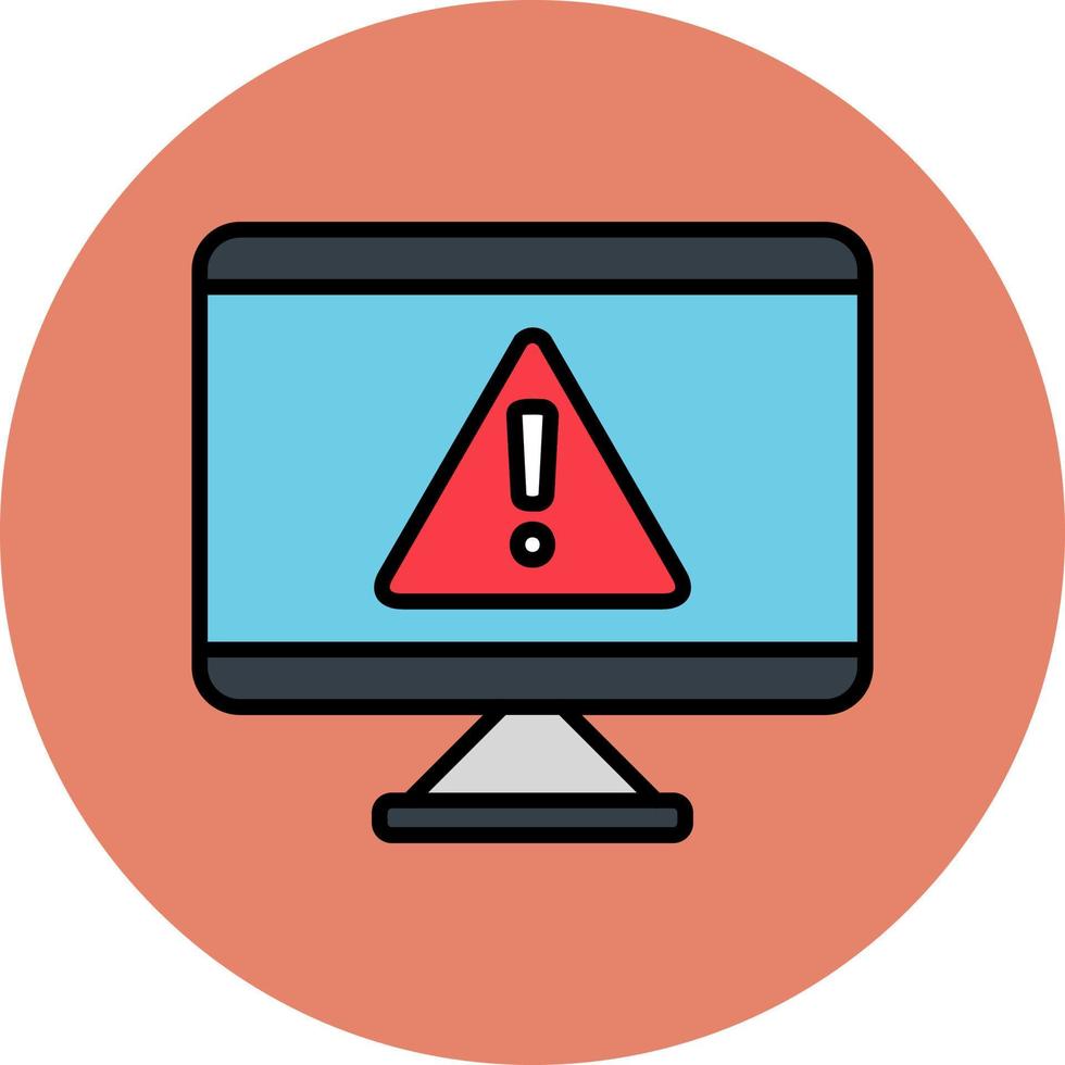 Alert Computer Vector Icon