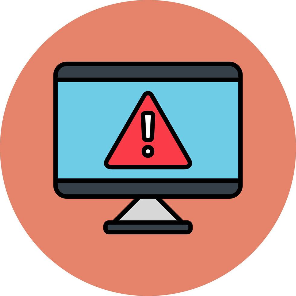 Alert Computer Vector Icon