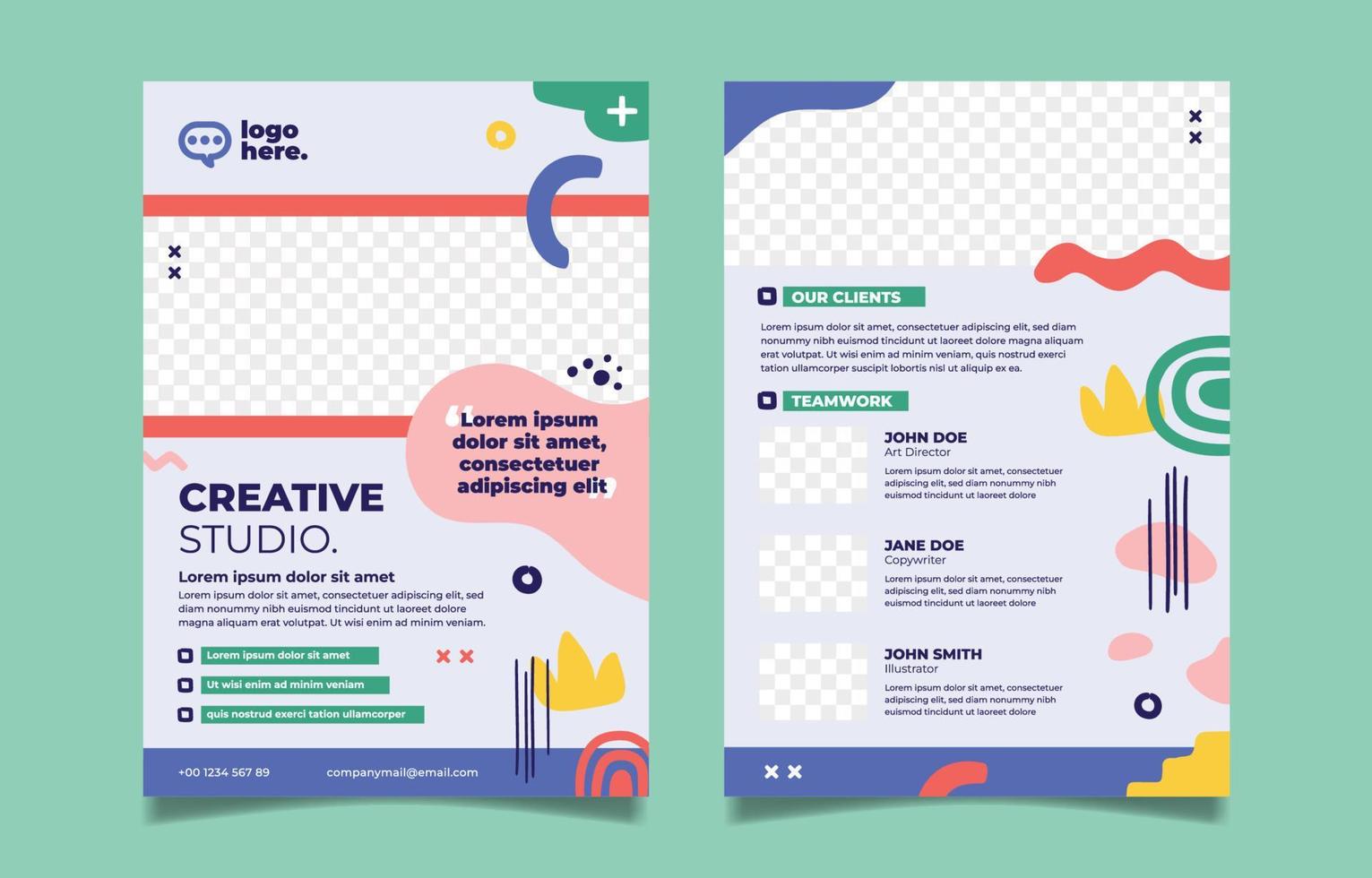 Hand Drawn Creative Company Profile vector