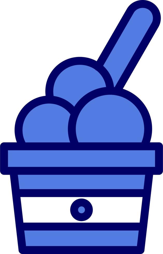 Ice Cream Balls On Cup Vector Icon