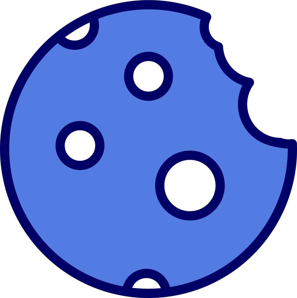 Cookie With Fine Chips Vector Icon