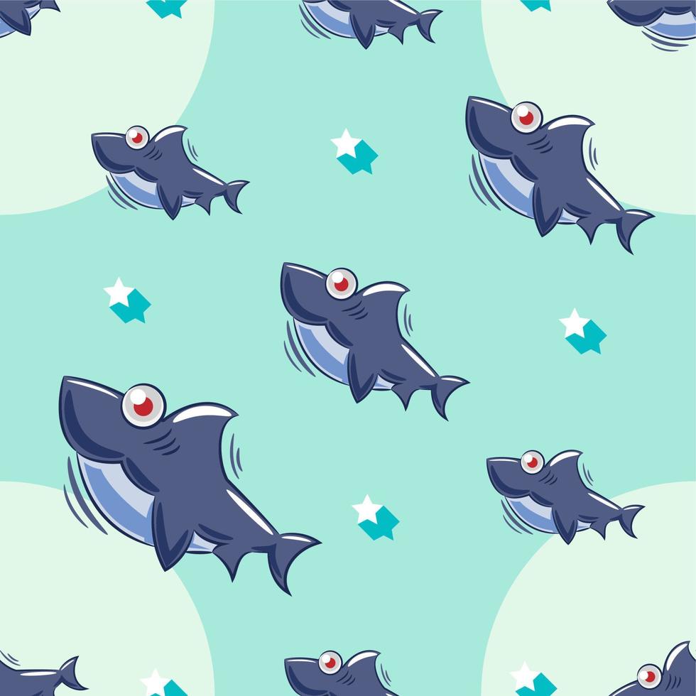 Shark pattern background seamless vector