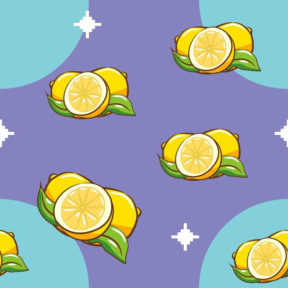 Lemon pattern seamless background vector