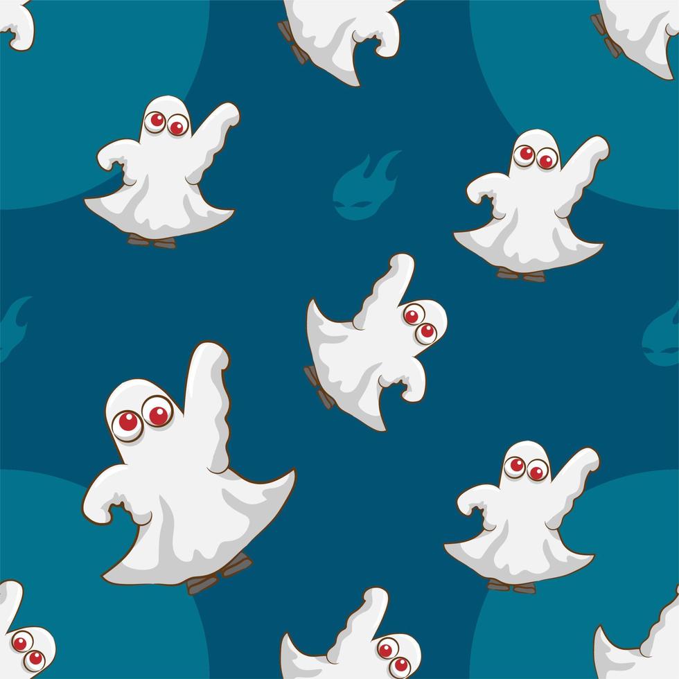 Ghost pattern seamless background vector