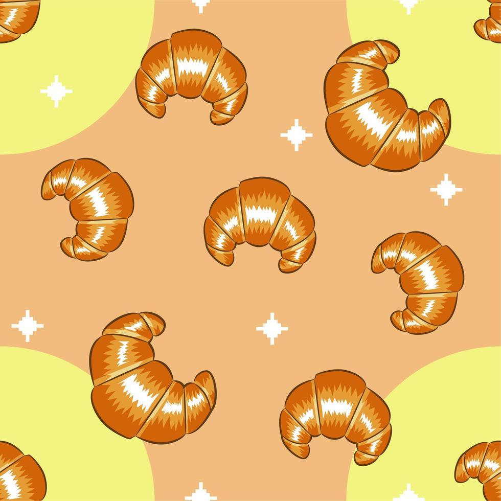 Croissant pattern background seamless vector