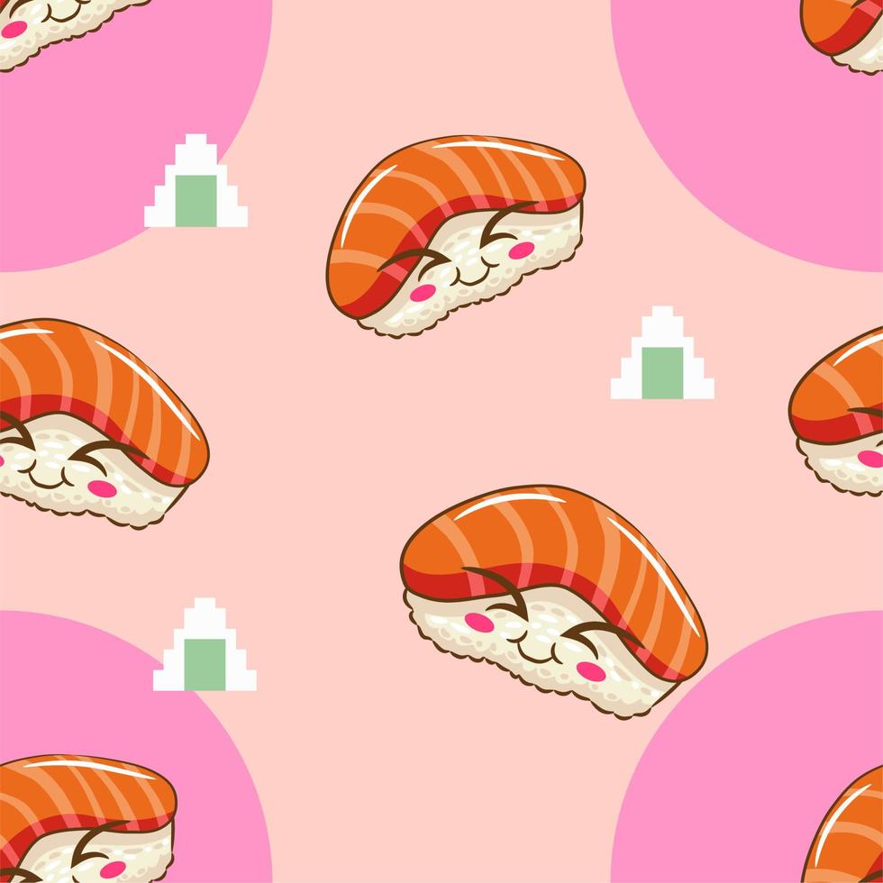 Sushi modelo sin costura antecedentes vector