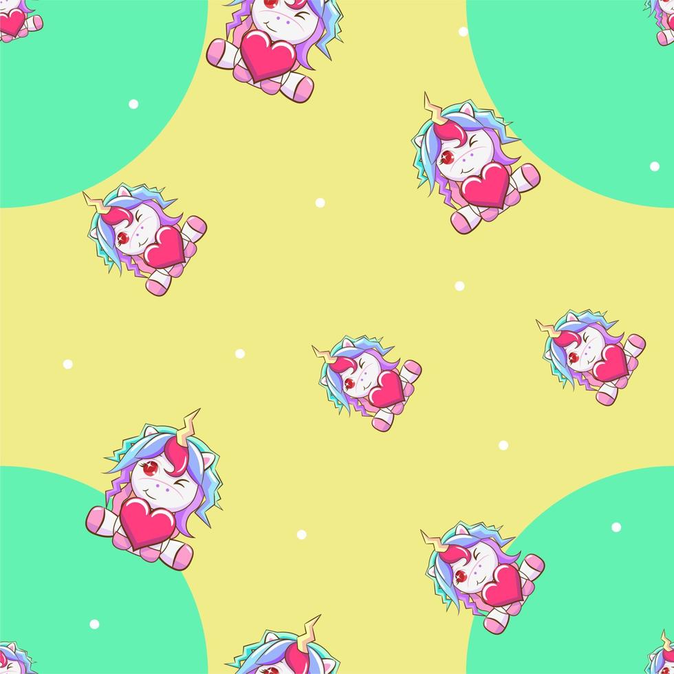 unicorn seamless pattern graphic design vector