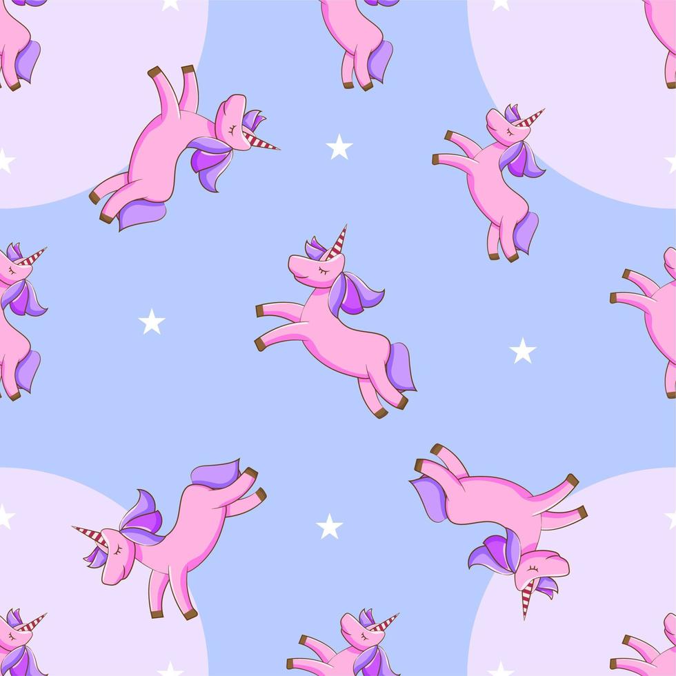 unicornio sin costura modelo gráfico diseño vector