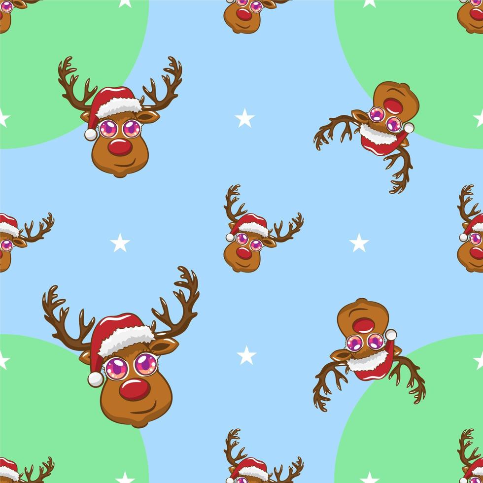 Reindeer pattern background seamless vector