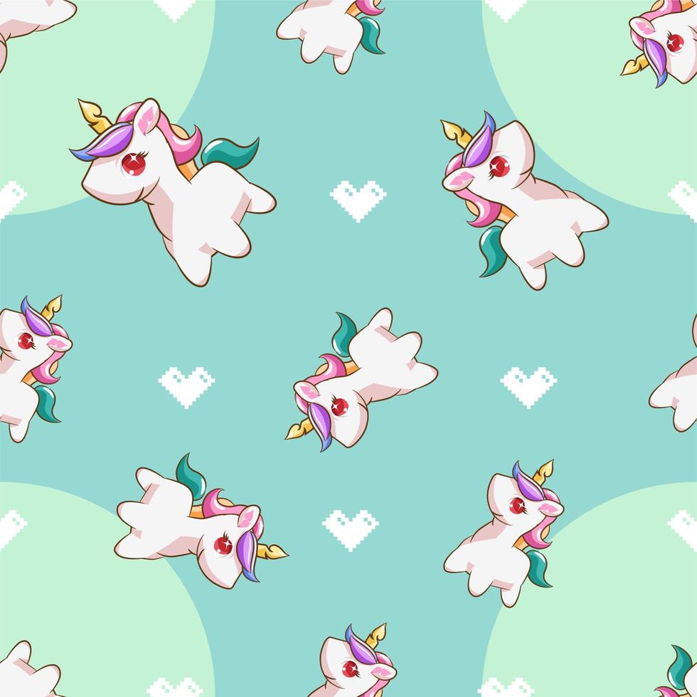 unicornio sin costura modelo gráfico diseño vector