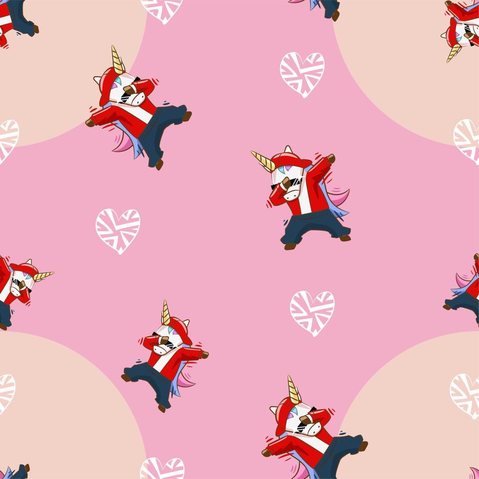 Unicorn seamless pattern graphic design vector