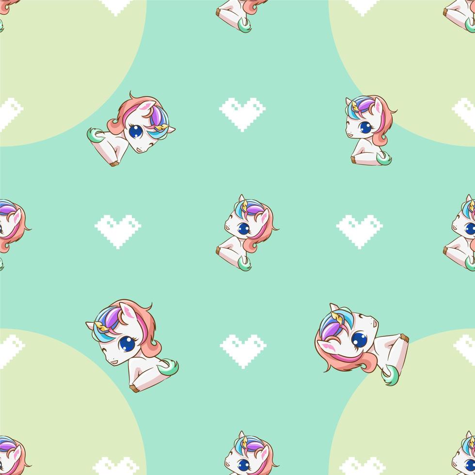 Unicorn seamless pattern graphic design vector