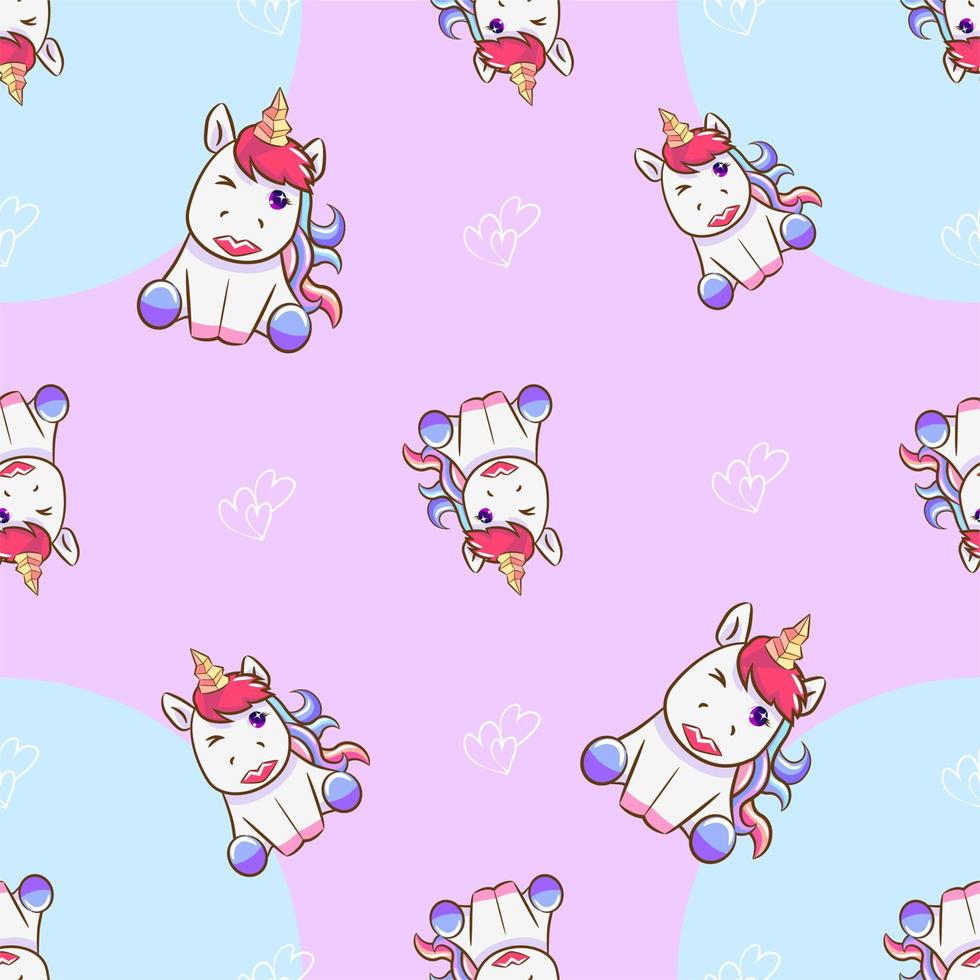 Unicorn seamless pattern graphic design vector