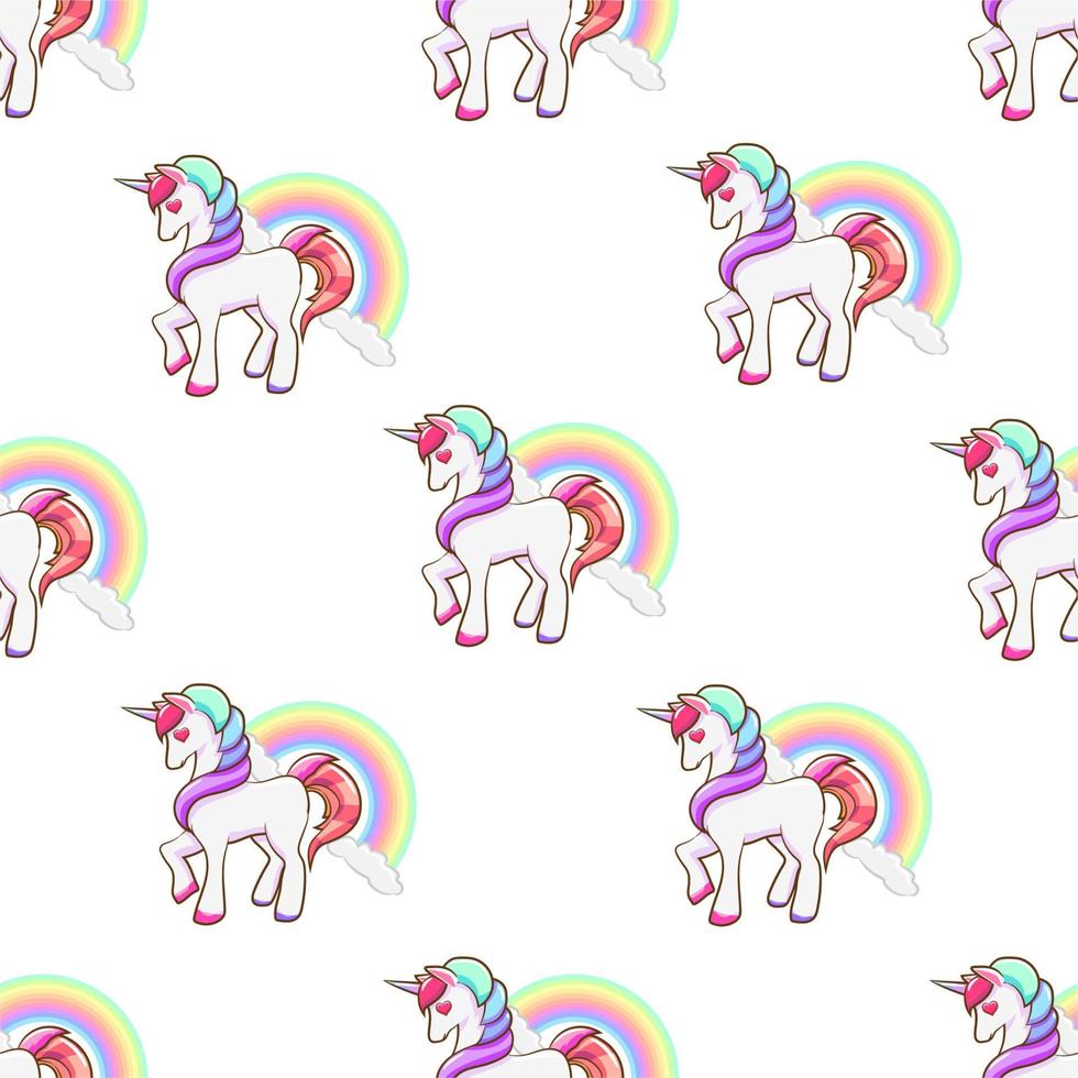 Unicorn seamless pattern graphic design vector