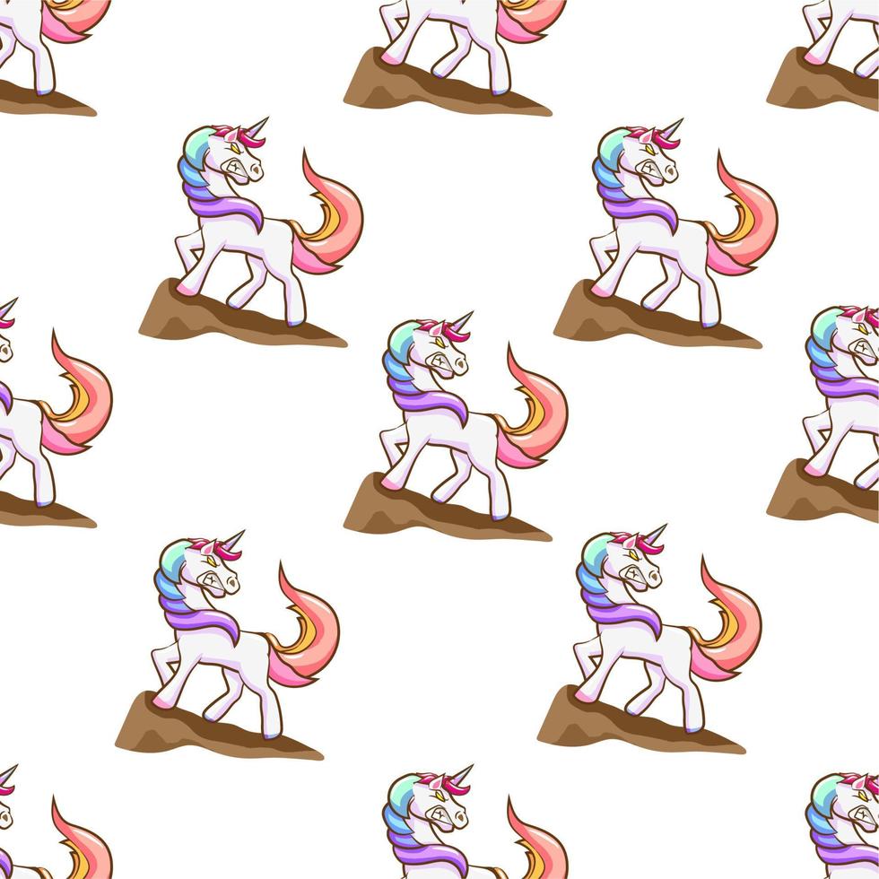 Unicorn seamless pattern graphic design vector