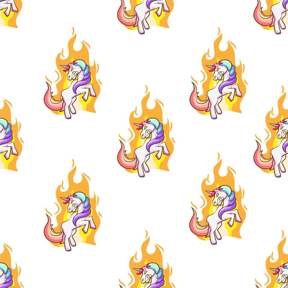 Unicorn seamless pattern graphic design vector