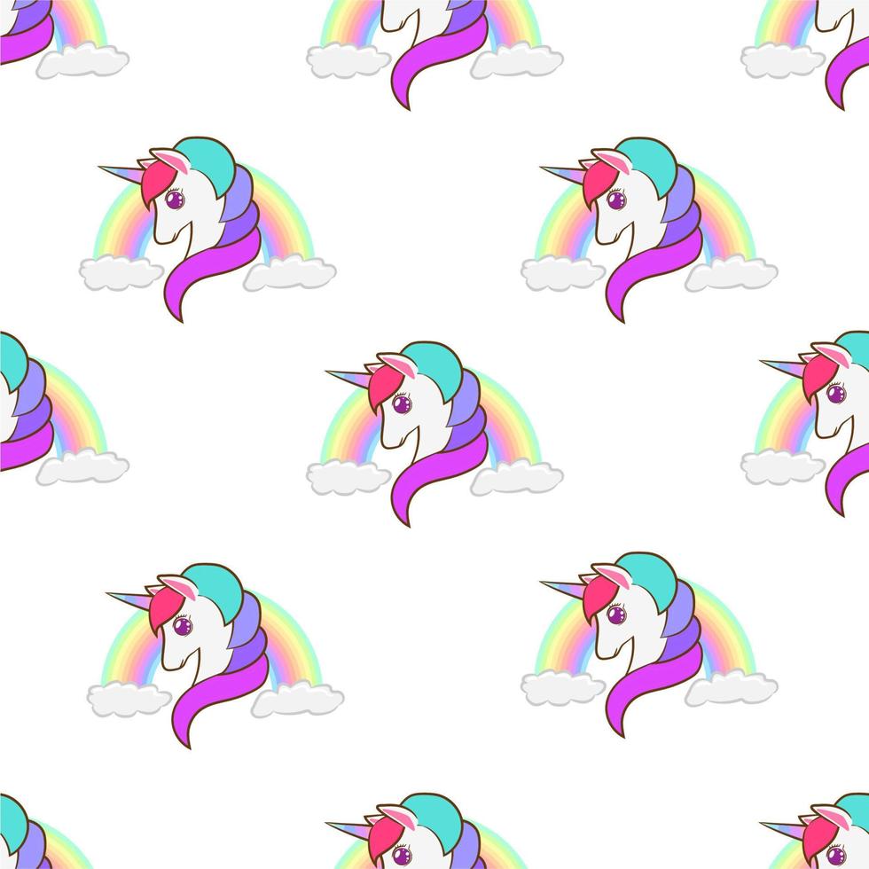 Unicorn seamless pattern graphic design vector