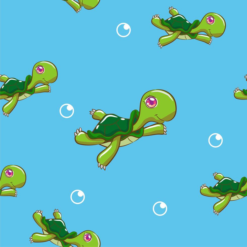 Turtle pattern seamless background vector