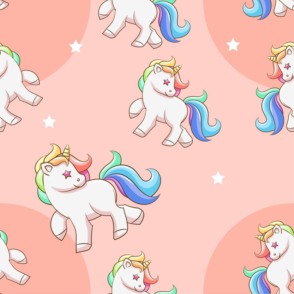 unicornio sin costura modelo gráfico diseño vector