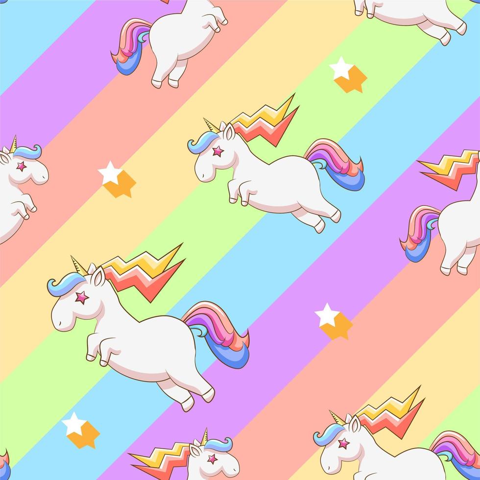 unicorn seamless pattern graphic design vector