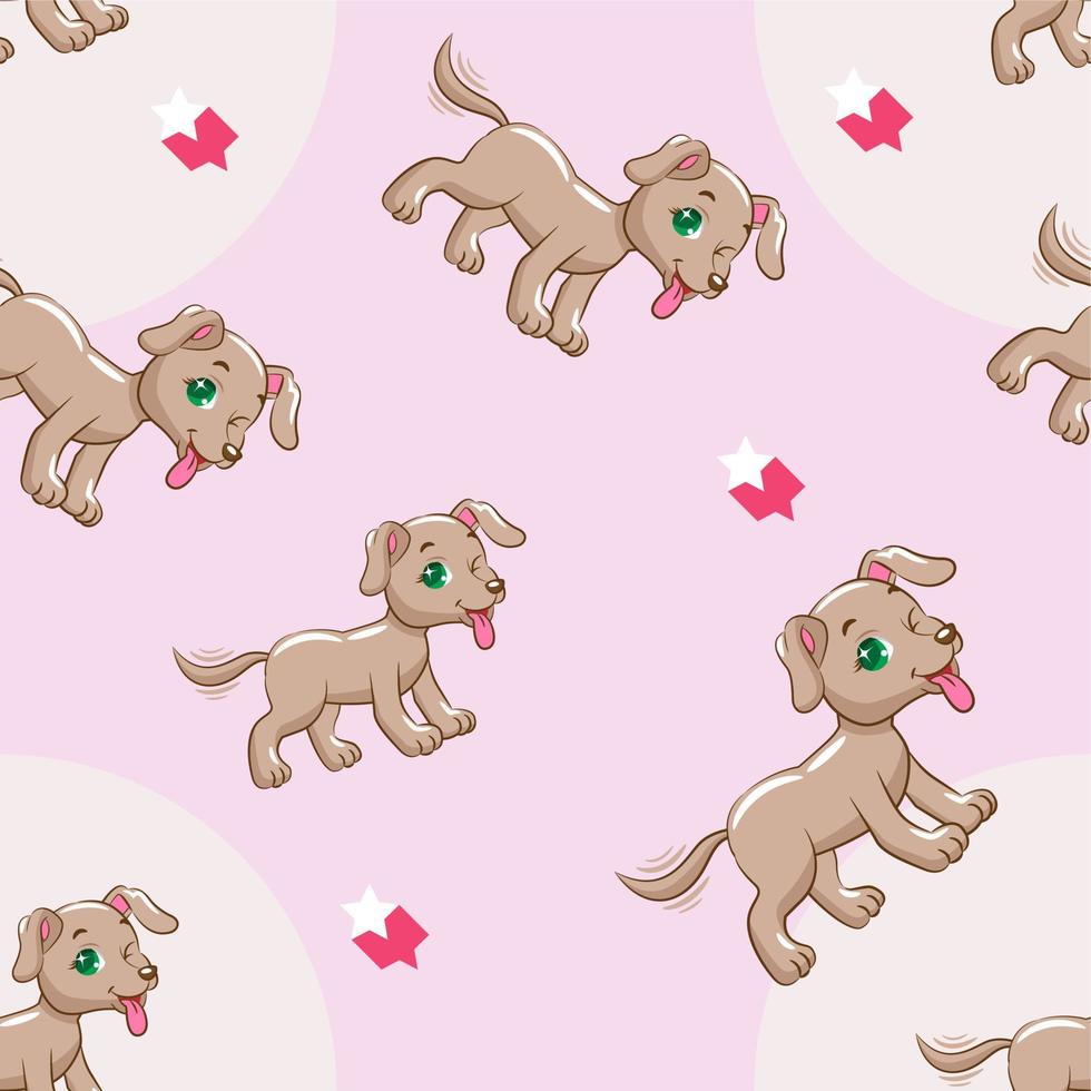 Dog pattern seamless graphic design vector