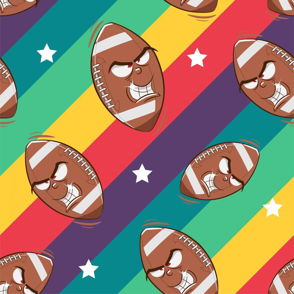 American football pattern seamless background vector