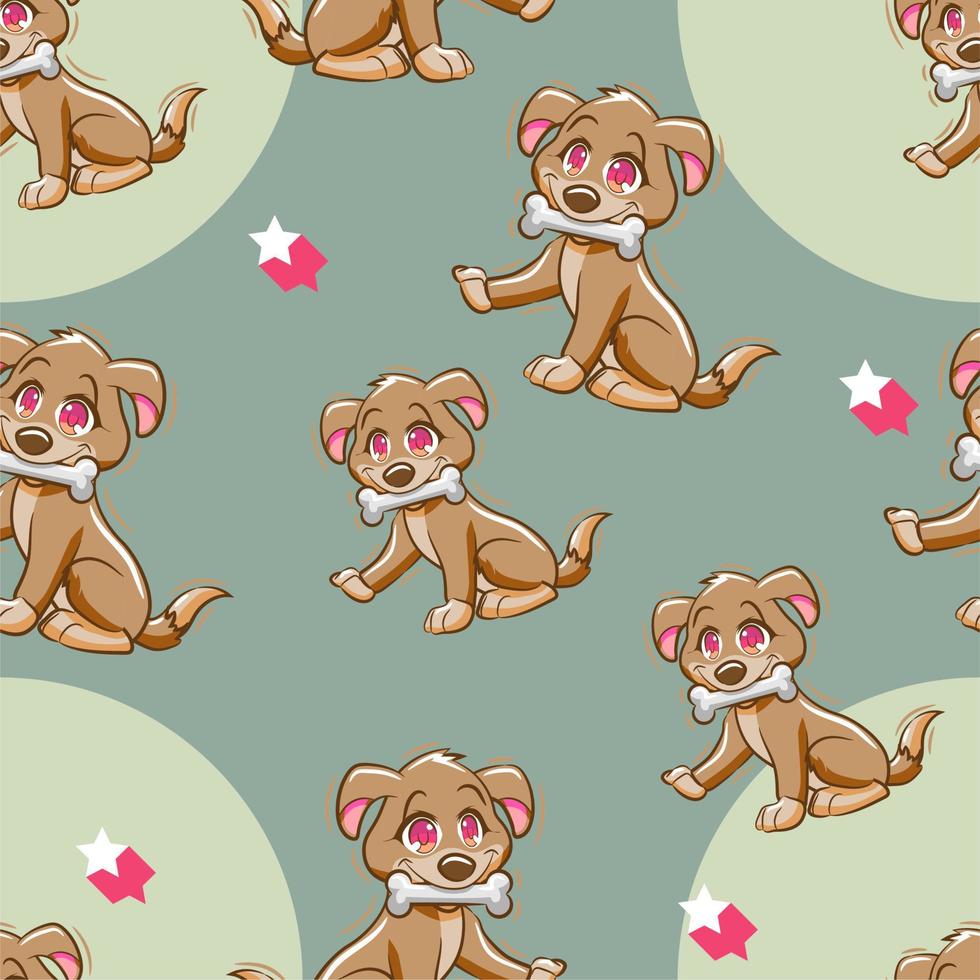 Dog pattern seamless background graphic design vector