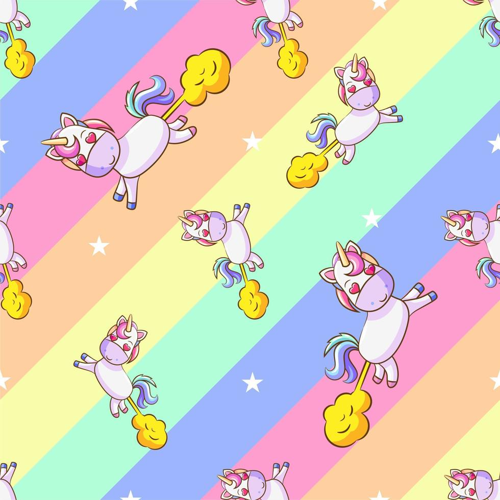 unicorn seamless pattern graphic design vector