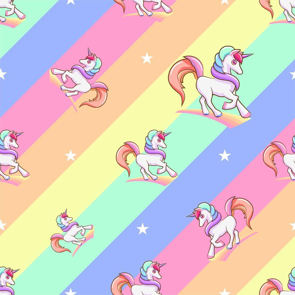 Unicorn seamless pattern graphic design vector