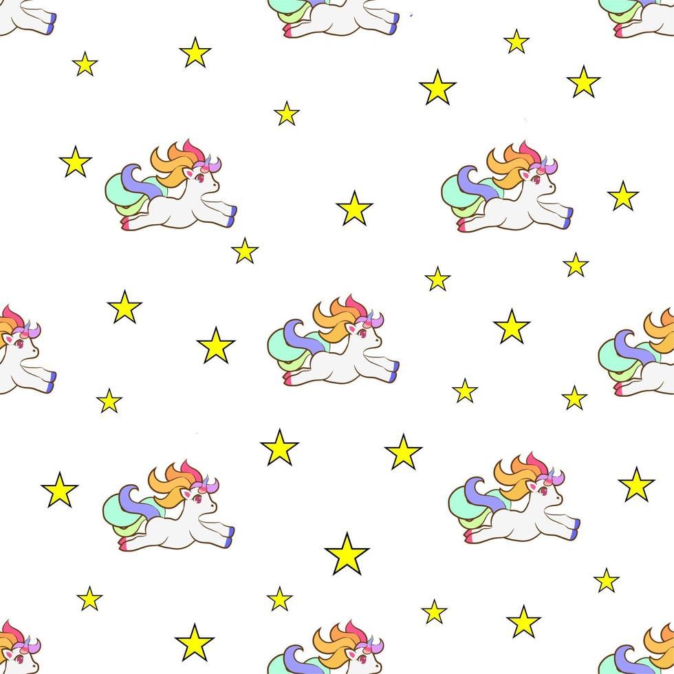 Unicorn seamless pattern graphic design vector