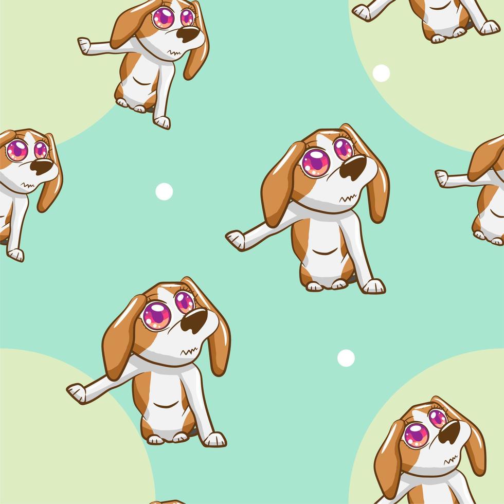 Dog pattern seamless graphic design vector