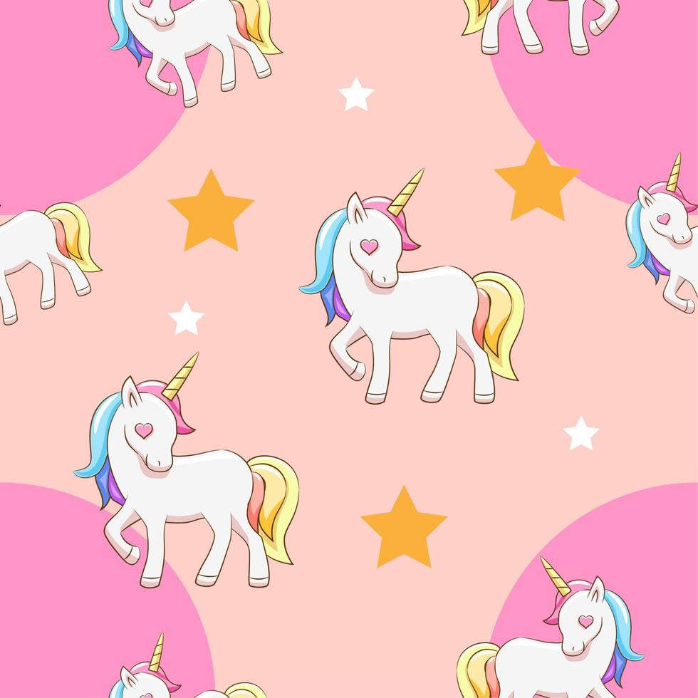 unicornio sin costura modelo gráfico diseño vector