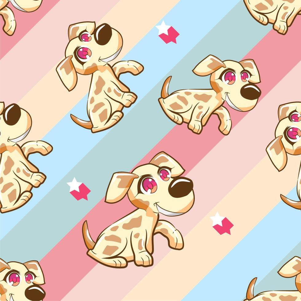 Dog pattern seamless graphic design vector