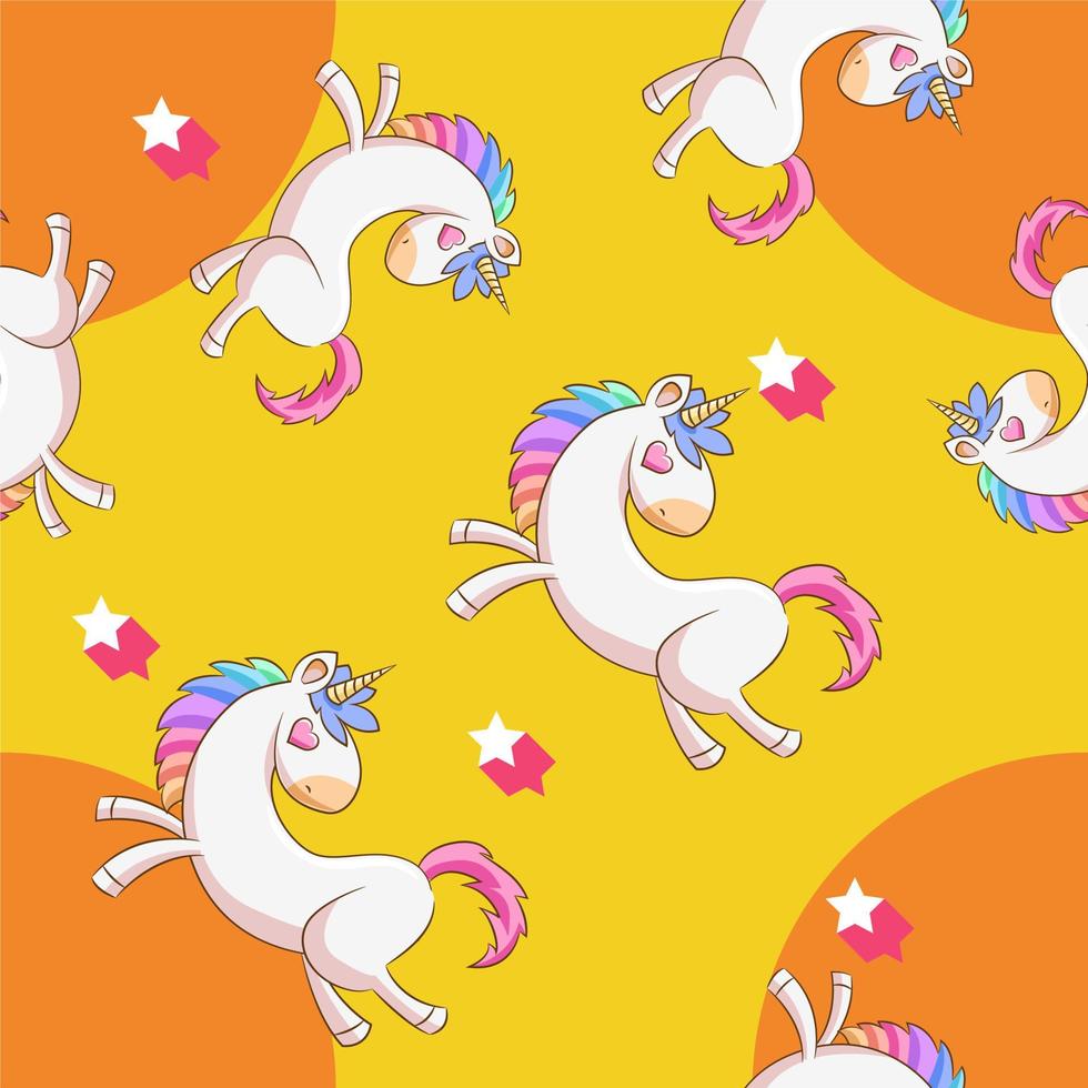 unicorn seamless pattern graphic design vector