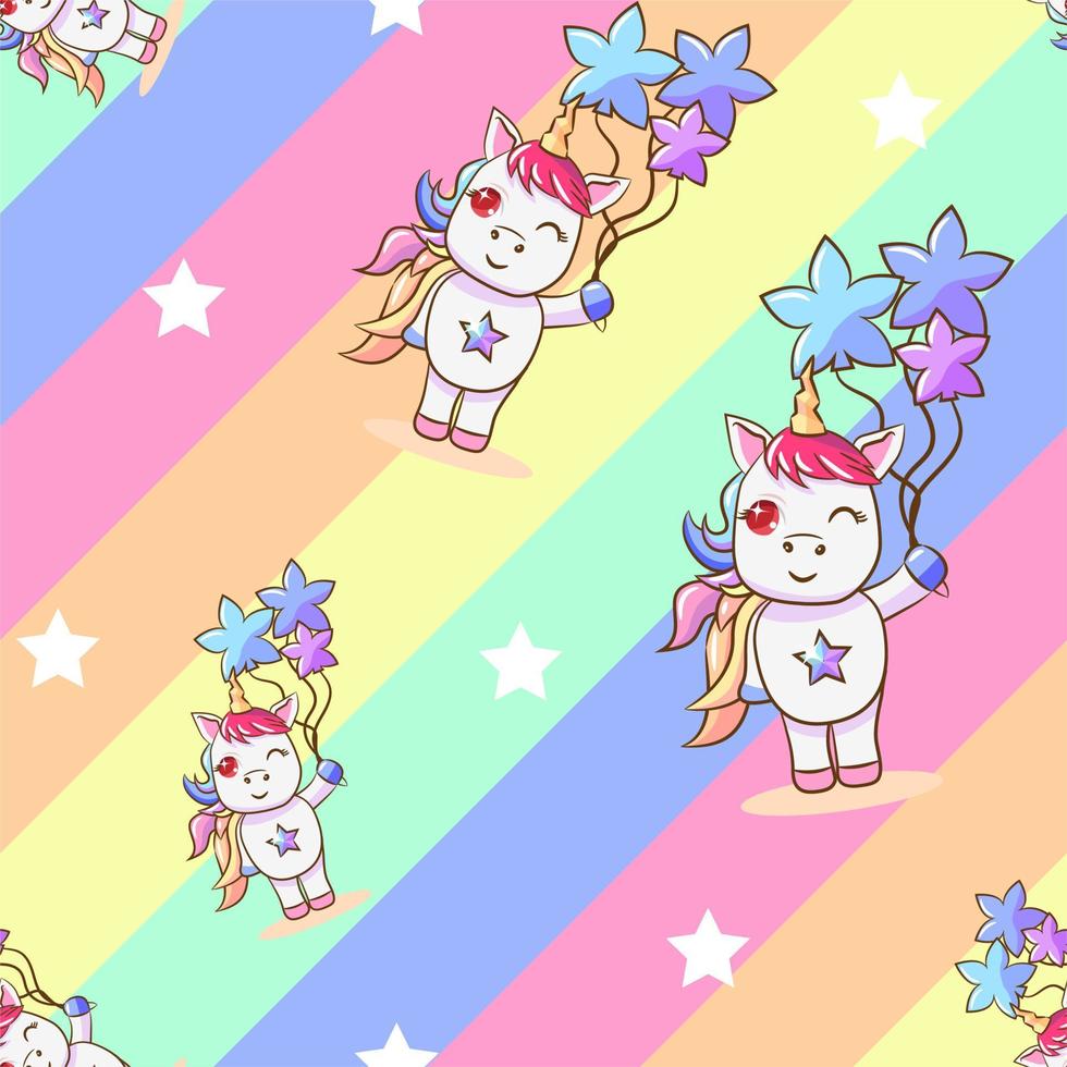 unicorn seamless pattern graphic design vector