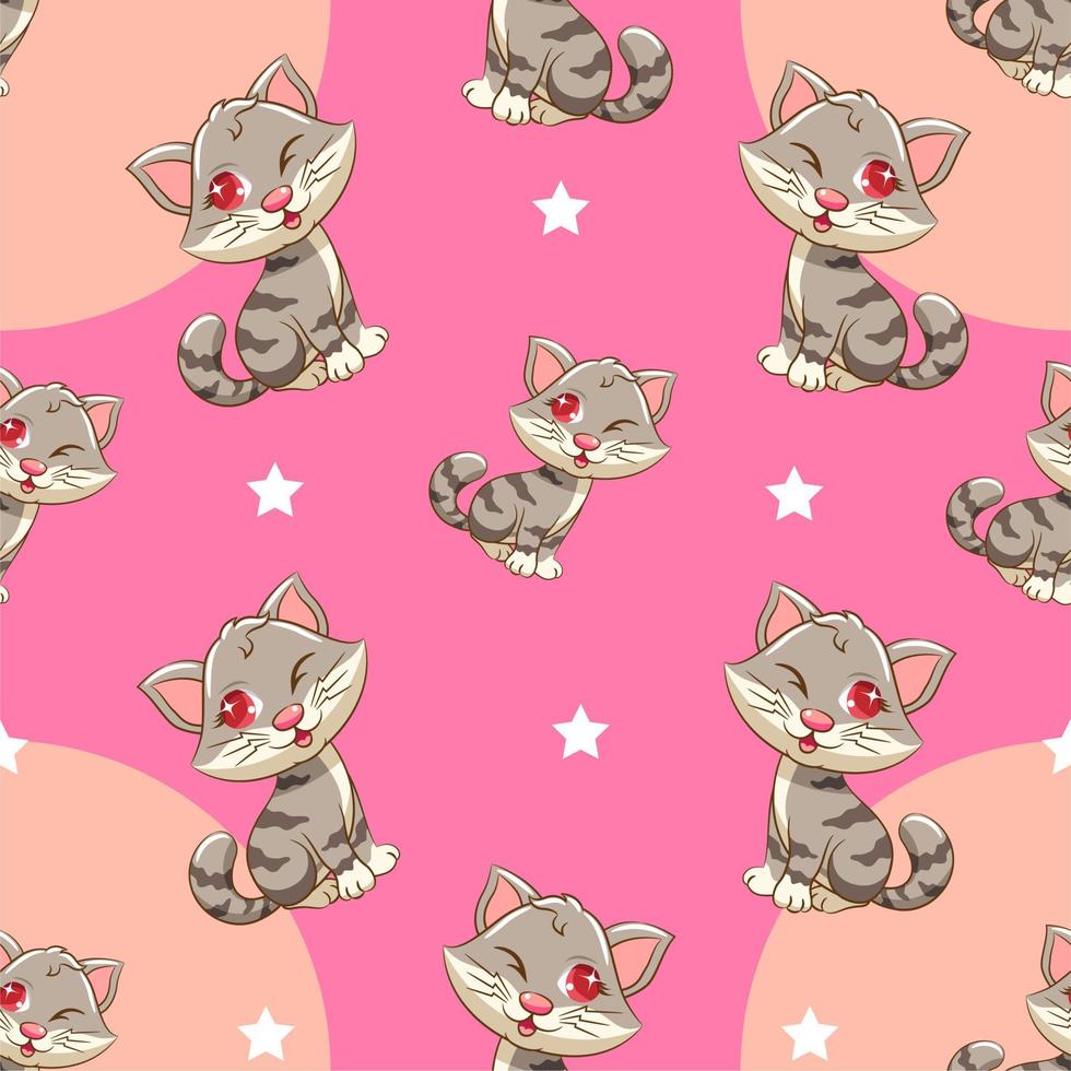 Cat pattern seamless background 20434000 Vector Art at Vecteezy