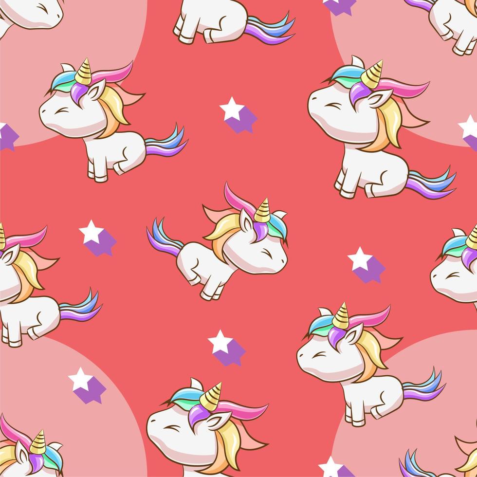 unicornio sin costura modelo gráfico diseño vector