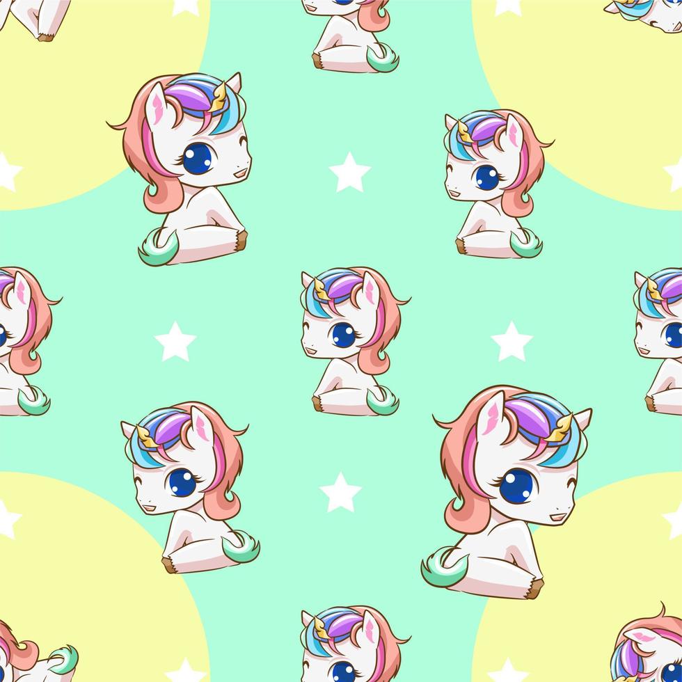 unicorn seamless pattern graphic design vector