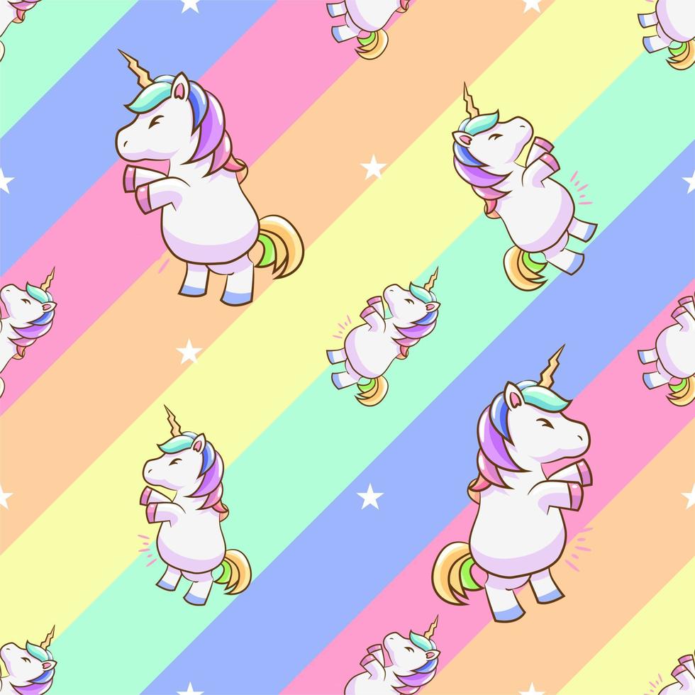 unicorn seamless pattern graphic design vector