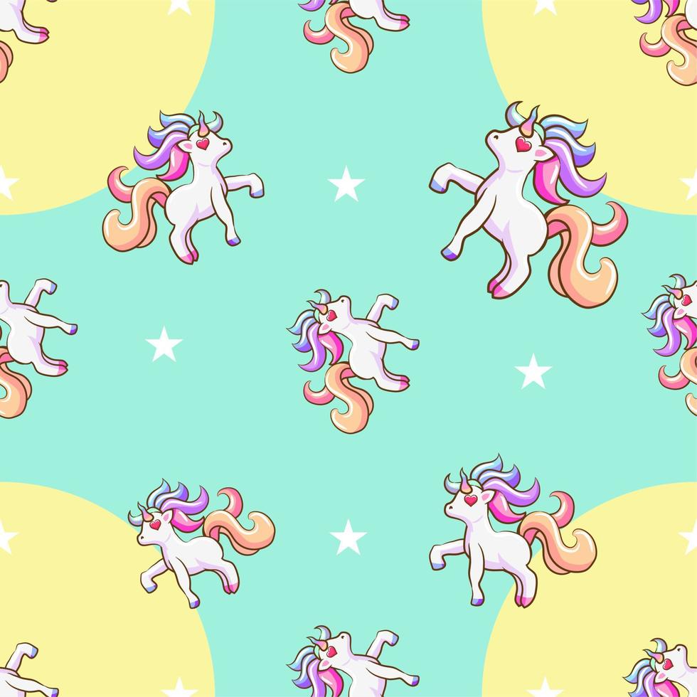 unicornio sin costura modelo gráfico diseño vector