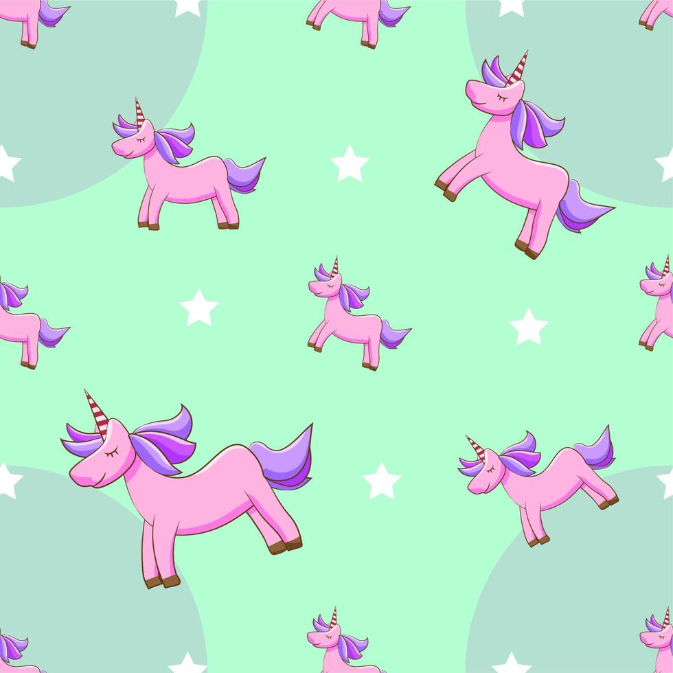 unicorn seamless pattern graphic design vector