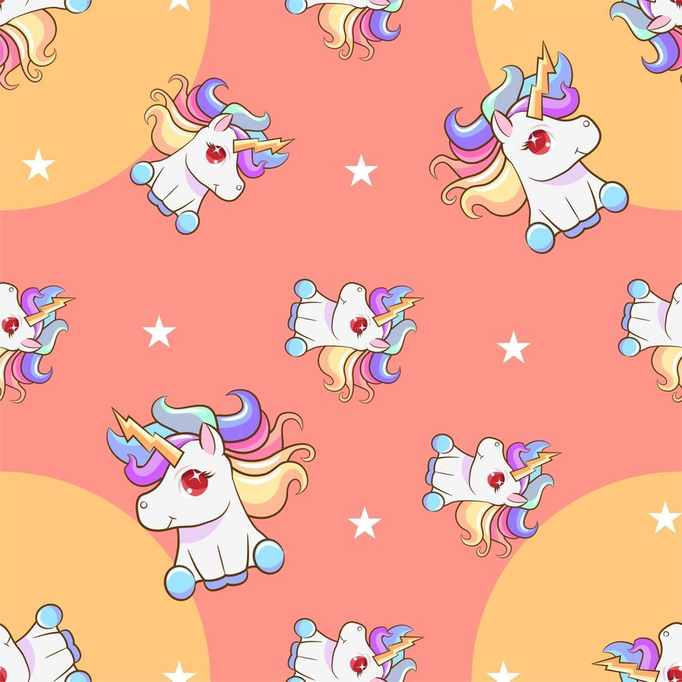 unicornio sin costura modelo gráfico diseño vector